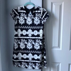 B. Darlin Navy Mini Patterned Preppy Dress - 3/4